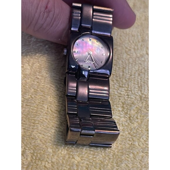 A II Z BY TIMEX BROWN MOP DIAL BROWN STAINLESS STEEL BRACELET WATCH Needs Batte - Picture 6 of 10